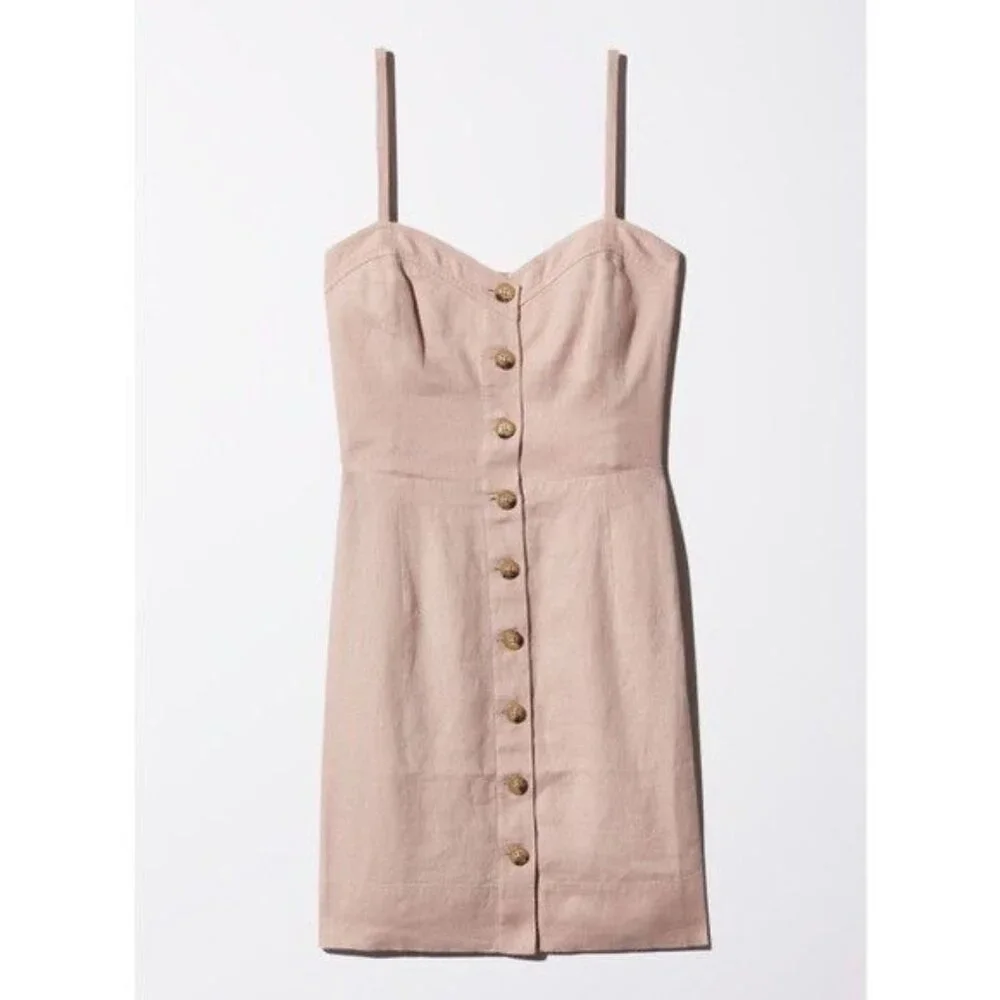 *Intermix Square Neckline Mini Denim Dress - Size Small - Picture 2 of 8